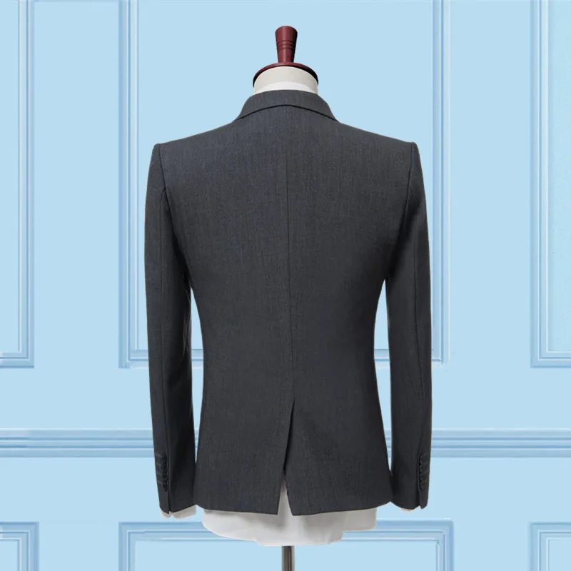 

Jacket + Pant + Vest / 2019 New Men Business Slim Suits Sets One Button Wedding Dress Three-piece Suit Blazers Coat #616