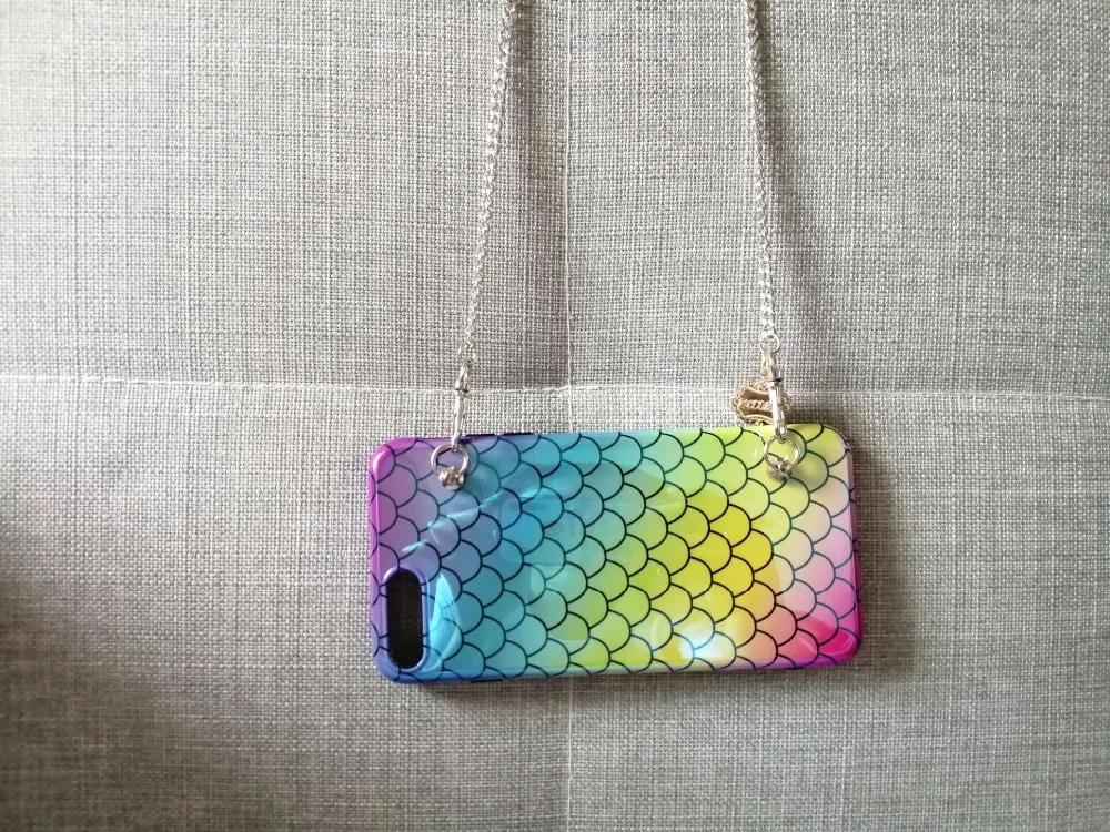 Для iphone XS MAX чехол Роскошная рыбья чешуя Мягкая силиконовая сумка через плечо чехол для телефона для iphone 11 pro max чехол для iphone X XR 7 7PLUS 6 6S plus 8 8plus чехол на цепочке