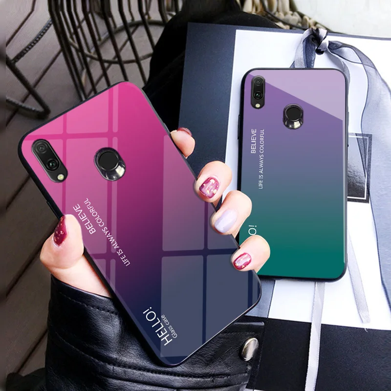 Для Asus Zenfone Max Pro M2 ZB631KL чехол градиент закаленное Стекло жесткий для M1 ZB601KL ZB602KL |