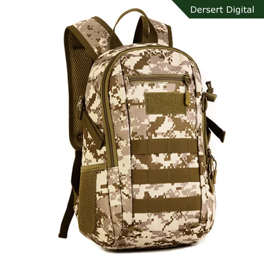 desert digital 12л Тактический Рюкзак MOLLE, Детский водонепроницаемый маленький рюкзак, школьные сумки, детский военный рюкзак, штурмовая упаковка - Цвет: desert digital