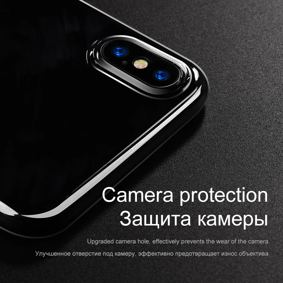 Оригинальный прозрачный мягкий ТПУ чехол для iPhone X XS защитный ультра тонкая