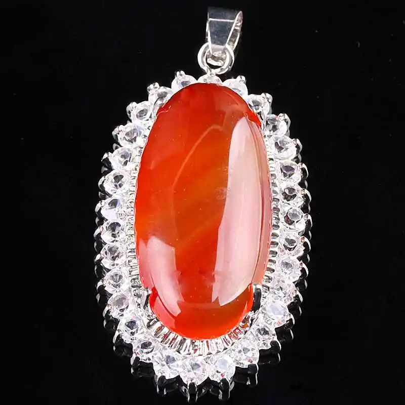 SUNYIK Vintage Oval Cabochon Gem stone Clear Crystal Rhinestone Healing Pendant Fit Necklace | Украшения и аксессуары