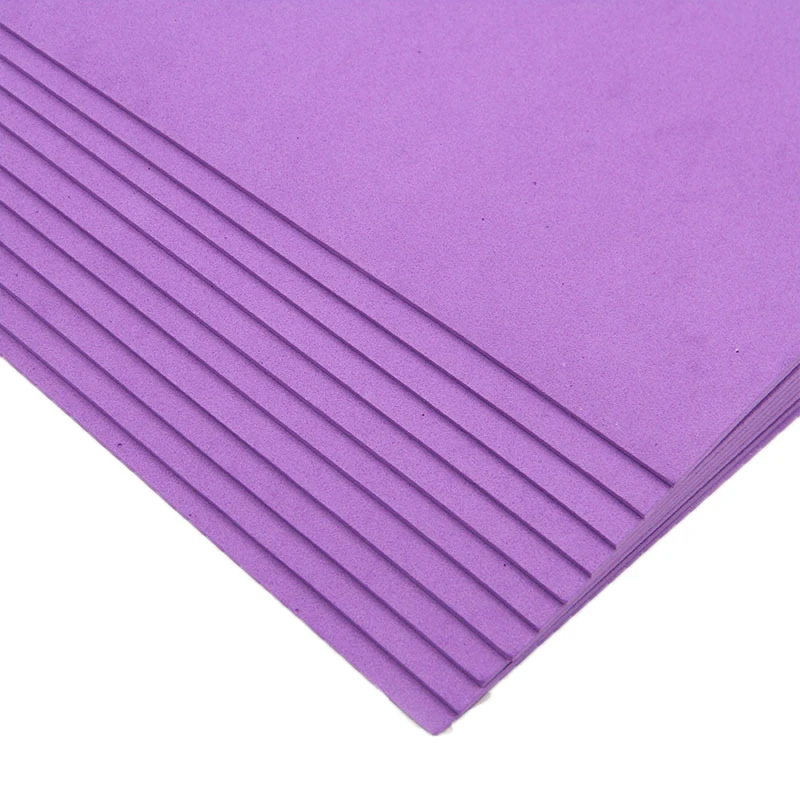 Purple 10 Sheets 20x30cm 2mm EVA Foam Paper Sponge Paper Arts and Crafts For Kids Kindergarten Toys DIY Handmade Craft Accessories - Color: Purple