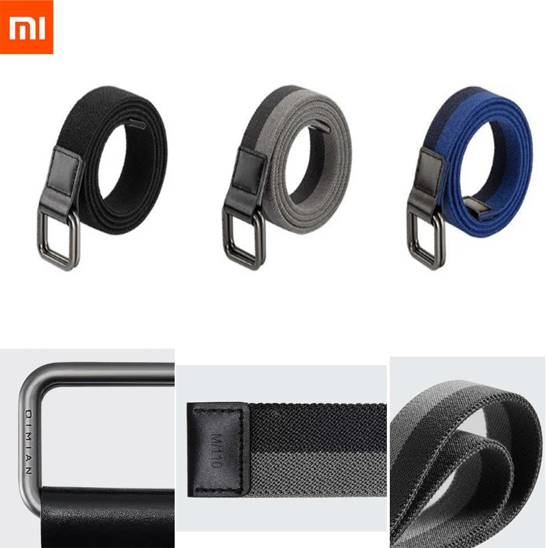Xiaomi Qimian, Модный Эластичный тканевый Спортивный Тактический ремень, двойное кольцо, Пряжка из сплава, кожаный мужской ремень, удобный мужской ремень