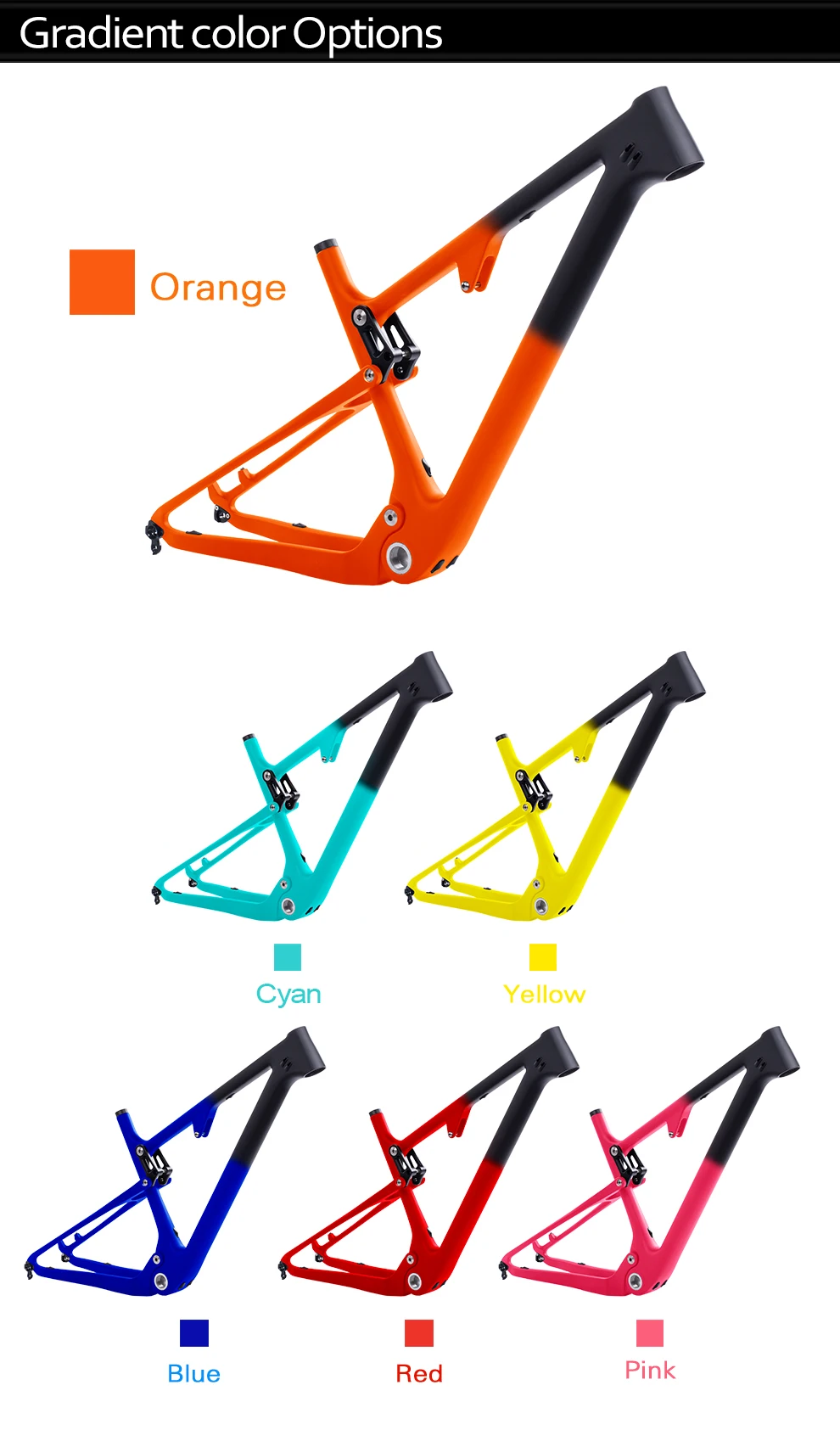 Полная карбоновая подвеска велосипедная рама 29er MTB через ось 12 мм карбоновая подвеска BMX горные велосипеды горные велосипедные рамы