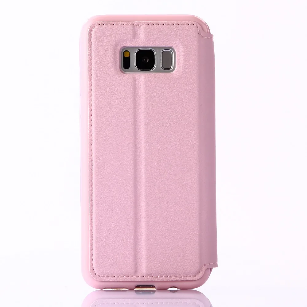 Phone Bag With Card Slots For Samsung Galaxy S8 S9 Plus S6 S7 Edge Flip Stand Cover Glitter Crown Diamond Wallet Leather Case | Мобильные