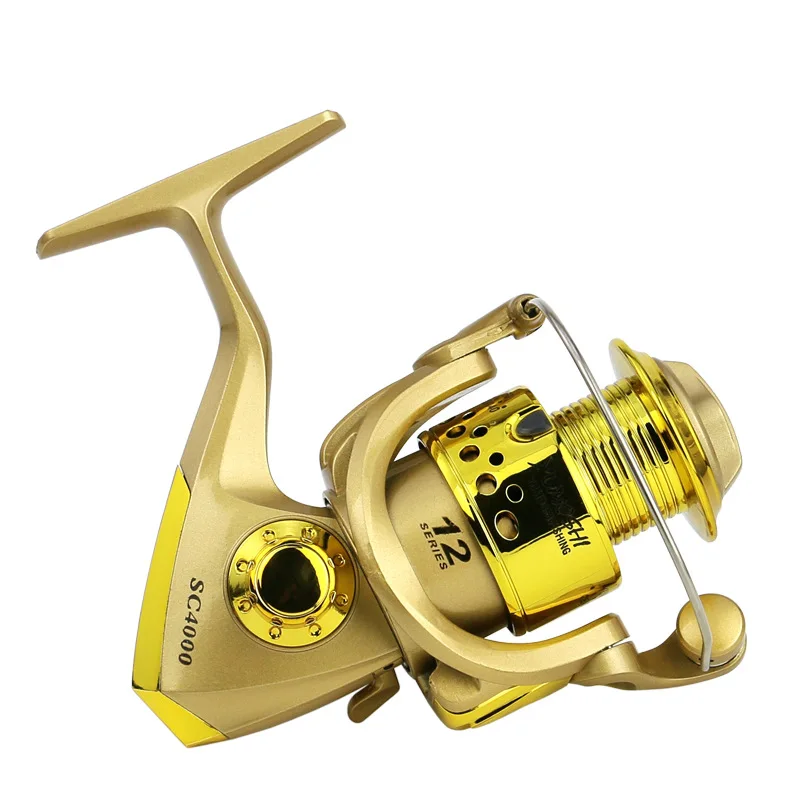 Lida Fish brand new champagne gold SC1000-7000 series folding 12BB left / right hand fishing reel enlarge