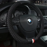 soft braid on car steering wheel cover for 37 38 cm 14 5 15 anti slip inner ring m size steering wheel car styling carpet