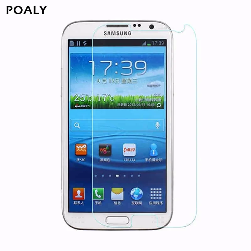 (POALY) для galaxy note2 9H Hard 2.5D Premium Anti Shatter закаленное стекло Samsung Galaxy note 2 n7100 Защитная