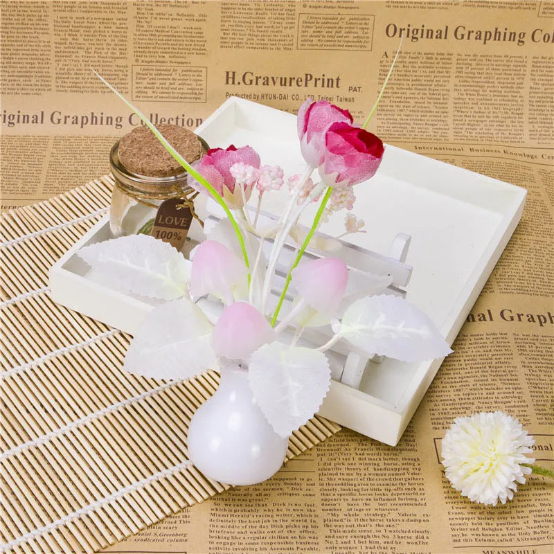 

Novelty Mushroom Fungus Night Light EU & US Plug Light Sensor 220V 3 LED Colorful Mushroom Lamp Led Night Lights P15