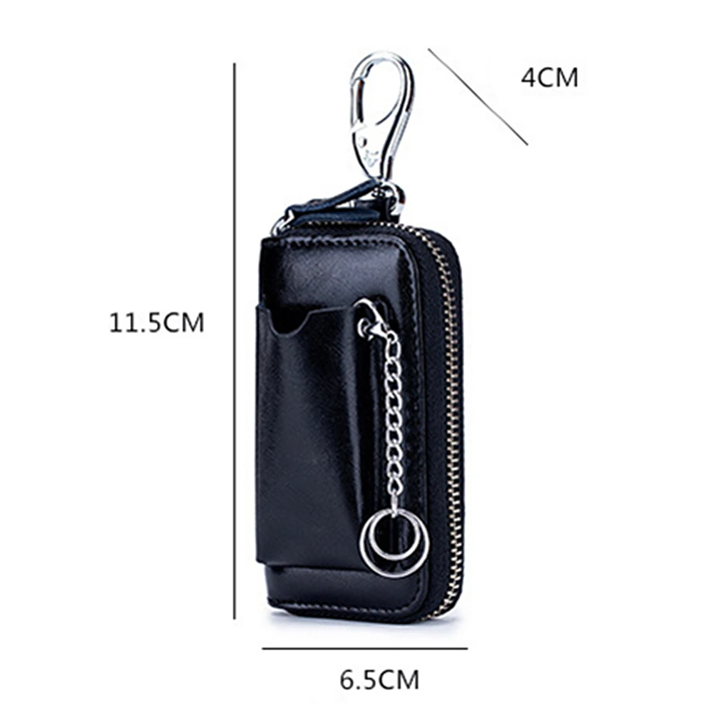 SOUTH GOOSE New Fashion Men Car Key Holders Genuine Leather Multifunction Zipper Home Key Case Housekeeper Women Key Coin Purse