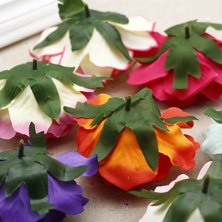 Искусственные розы 9 см вечерние головки для украшения стен свадебная АРКА