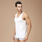 Мужской Шелковый жилет, удобная дышащая 100% Шелковая трикотажная свитер жилет без рукавов с широкими плечами