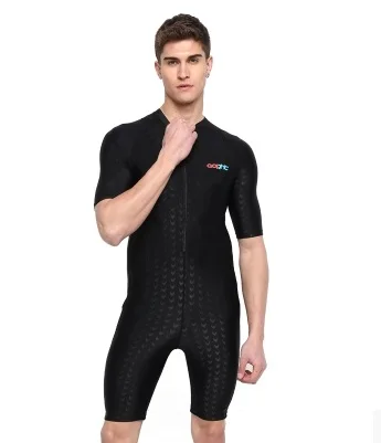 Professional Women One Piece SharkSkin Nylon Athletic TrainingRacing Swimsuit Men Knee Slimming Sport Triathlon Competition Suit