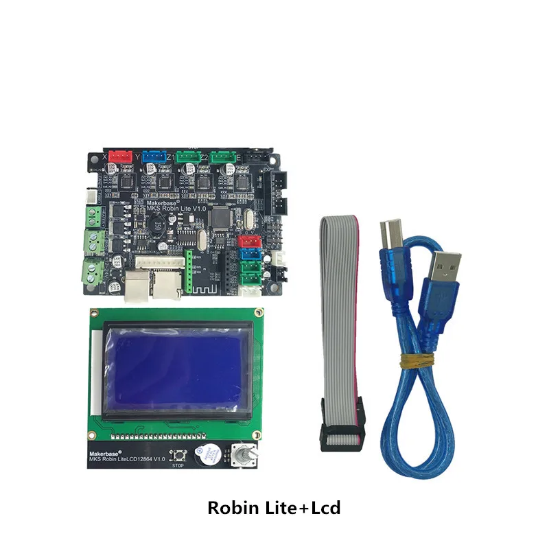 Материнская плата для 3D-принтера Robin Lite 32 бит материнская ARM с экраном 12864 |