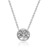 tree of life necklace pendant fashion female necklace for beads charms woman diy sterling silver jewelry