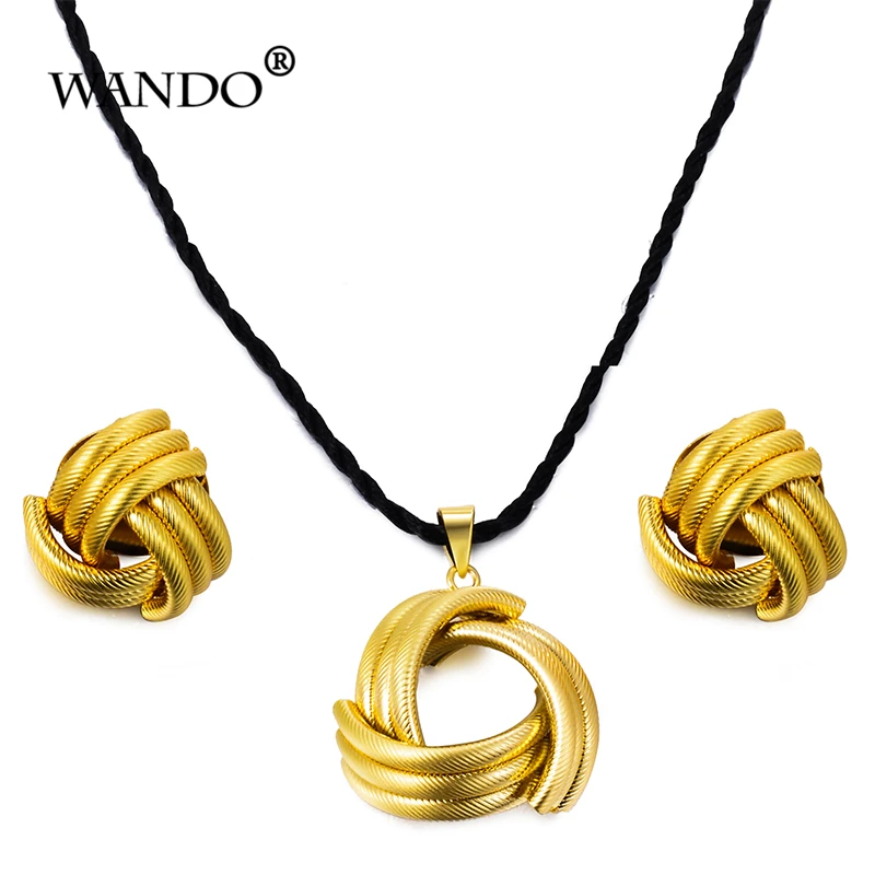 

WANDO New Jewelry Gold Color Ethiopian Eritrean Traditional Jewelry Accessories Classic Bridal Party Wedding Sets gift WS46
