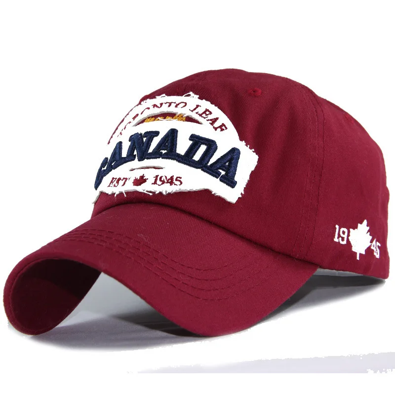 Хлопок Бейсбол Кепки Для мужчин Snapback Кепки S Casquette шляпа для Для мужчин Для женщин хип-хоп кости Канада письма вышитые Кепки патч Dad Hat