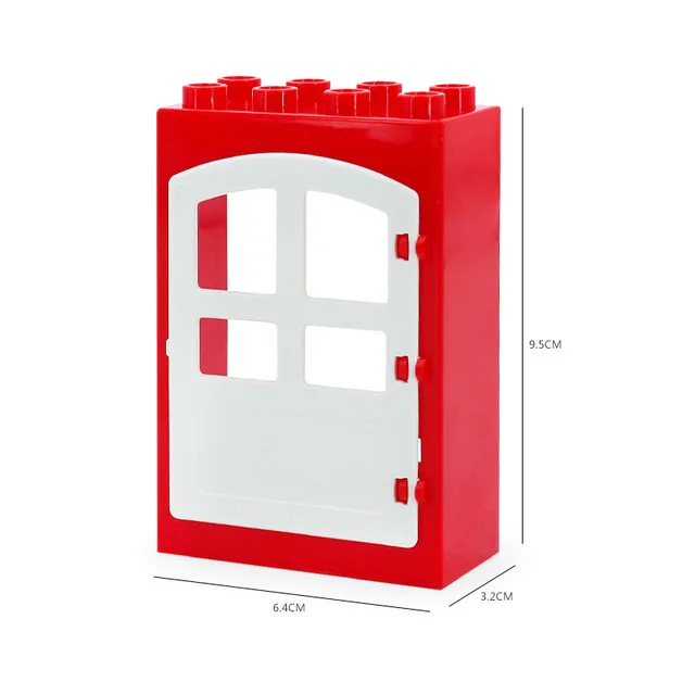 Строительные блоки для дома двери окна цветы горка трубка развивающие игрушки