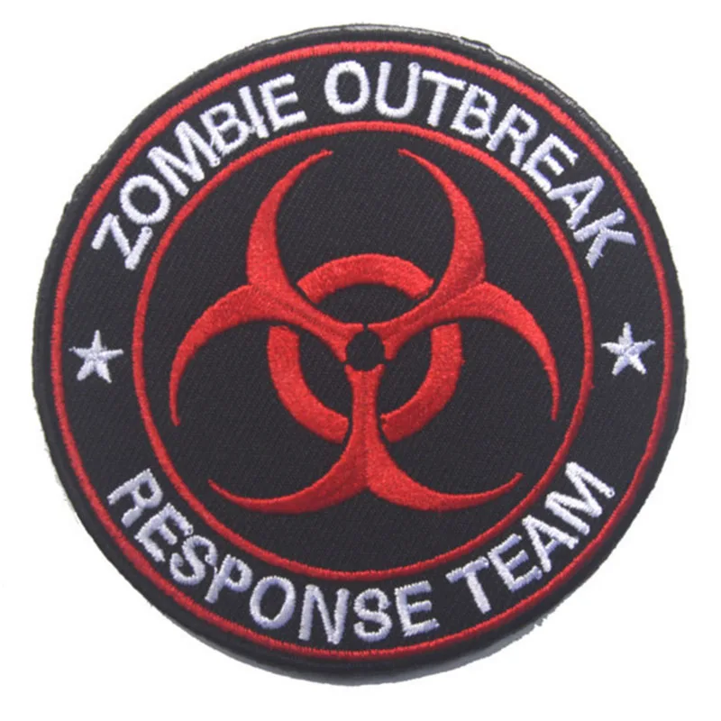 Круглая нашивка ZOMBIE outbreak 3 5 дюйма для реакции на вспышки|biohazard patch|zombie patchzombie hunter |