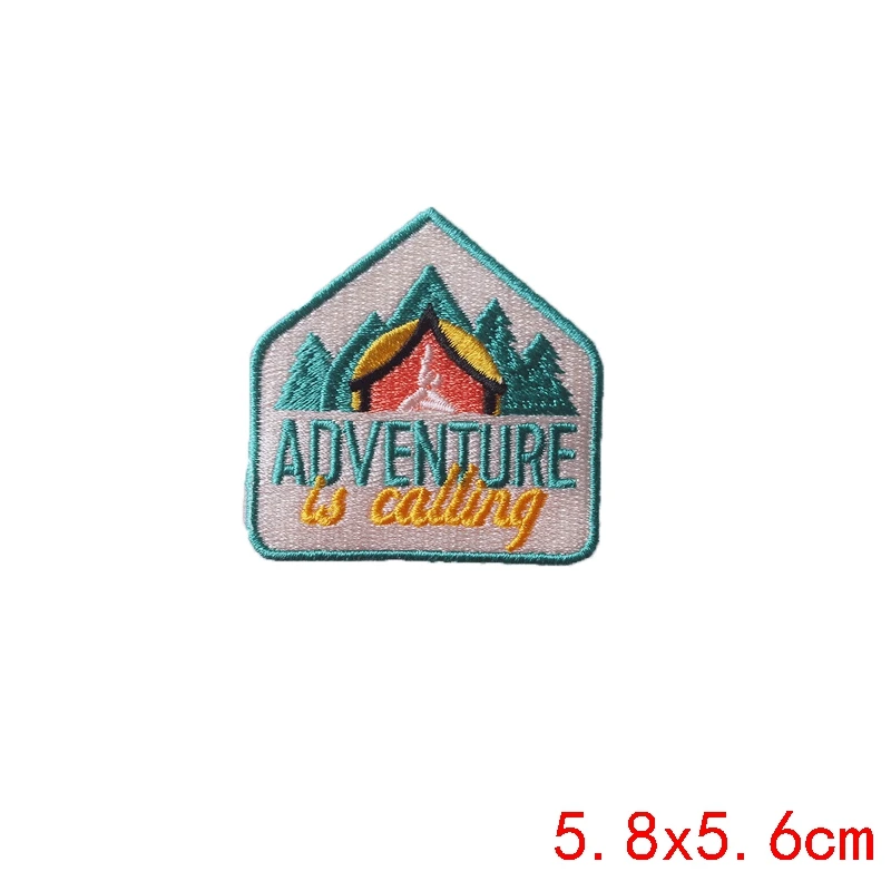 Зеленый Prajna Adventure вышитые нашивки для одежды, железные нашивки на одежду в полоску, уличные походные нашивки, Гладильные значки на куртку - Цвет: Зеленый