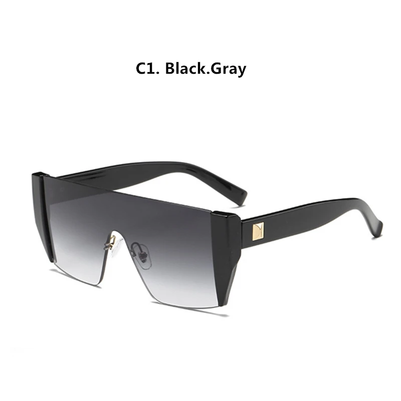 C1 Black.Gray Emosnia, квадратные солнцезащитные очки для женщин, Ретро стиль, уличный авангард, небольшая оправа, солнцезащитные очки для мужчин, для улицы, индивидуальные солнцезащитные очки - Цвет линз: C1 Black.Gray