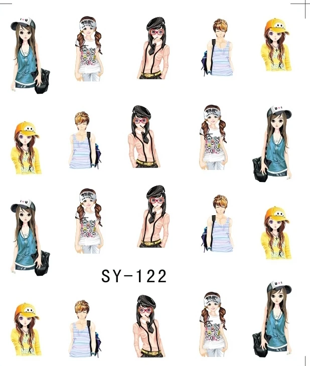 6 упак./лот блестящая водяная наклейка для дизайна ногтей наклейки модные