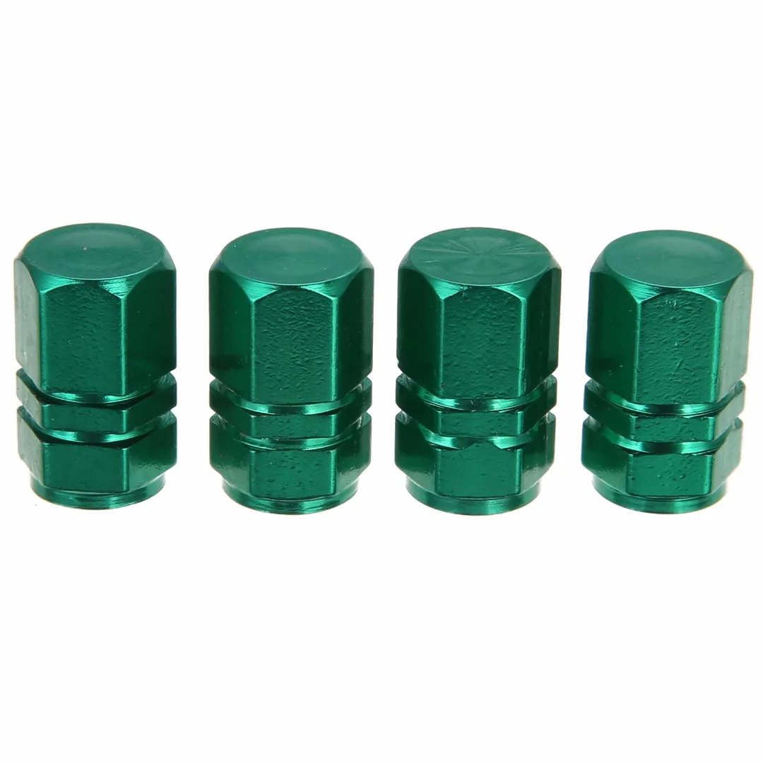 4 шт. Алюминиевый автомобильный вентиль шины колеса колпачок зеленая шина клапан