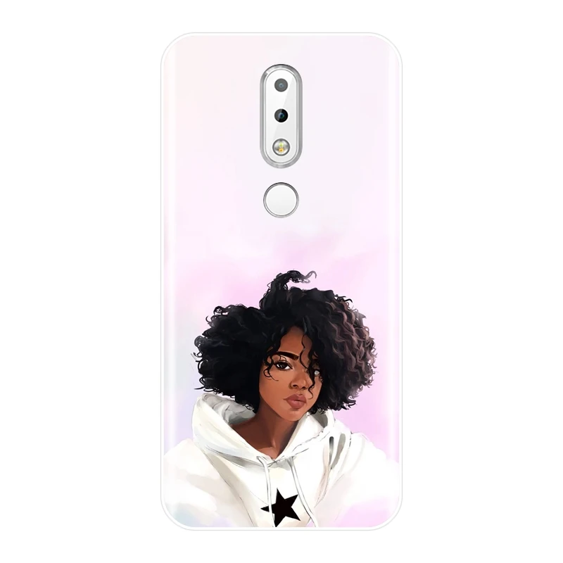 Чехол для телефона Nokia 2 1 3 5 6 7 Plus Мягкий силиконовый черный чехол накладка Magic Melanin