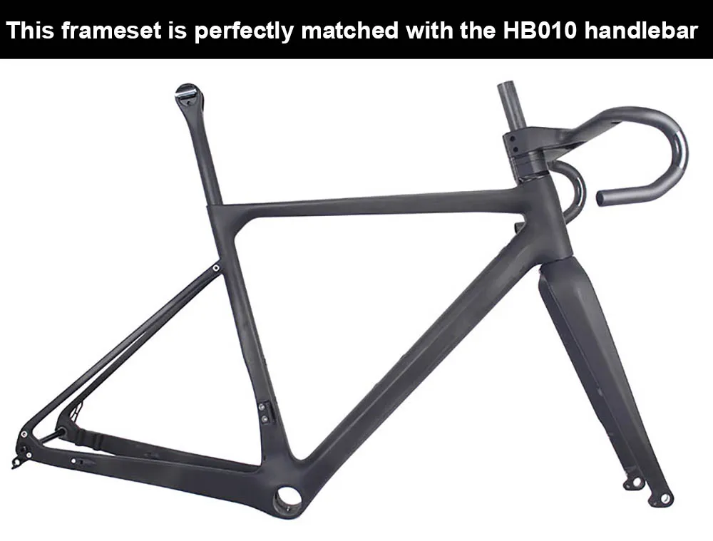 Full Carbon Fiber All Internal cable Gravel Bike Full Carbon Gravel Bicycle Frame 700*40c with handlebar,Cyclecross GR039