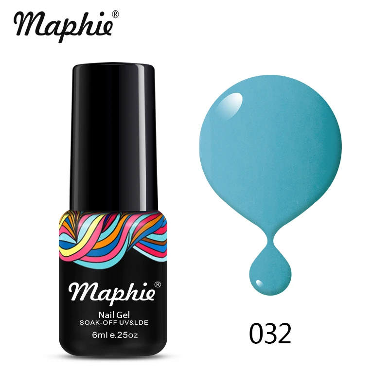 Maphie Черный Цвет УФ-гель для ногтей 6 мл дизайн ногтей замочить от УФ лак для ногтей Полупостоянный светодиодный гель для ногтей эмаль - Цвет: 032