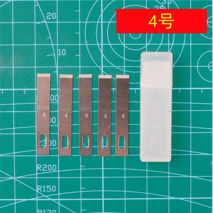 4 style blade 5pcs Нескользящие металлические 5 Лезвия для резьбы по дереву инструменты еда скульптура гравировка нож для канцелярские творческие принадлежности - Цвет: 4 style blade 5pcs