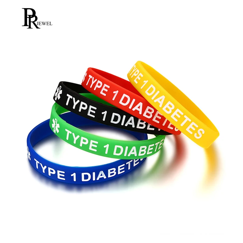 5 шт. силиконовые резиновые браслеты для диабетов|emergency bracelet|id wristbandmedical alert |