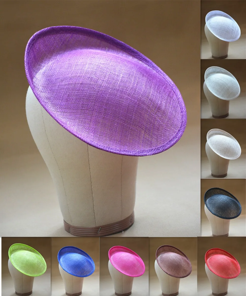 25*25cm Round Saucer Sinamay Inspired Percher Hat fascinator millinery Base B055