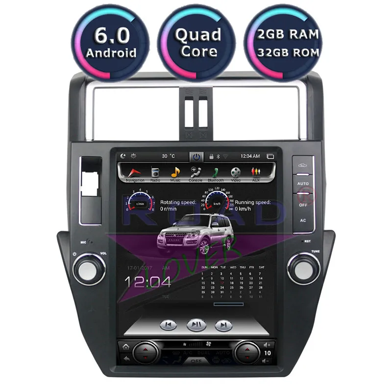 

Roadlover Android 6,0 Автомобильный мультимедийный радиоплеер для Toyota Prado 2010 2011 2012 Стерео GPS навигация Автомагнитола 2Din без DVD