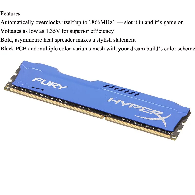 Kingston Technology Hyperx Fury 1 шт. 8 ГБ 1866 МГц DDR3 карта памяти Ram для настольных компьютеров игр
