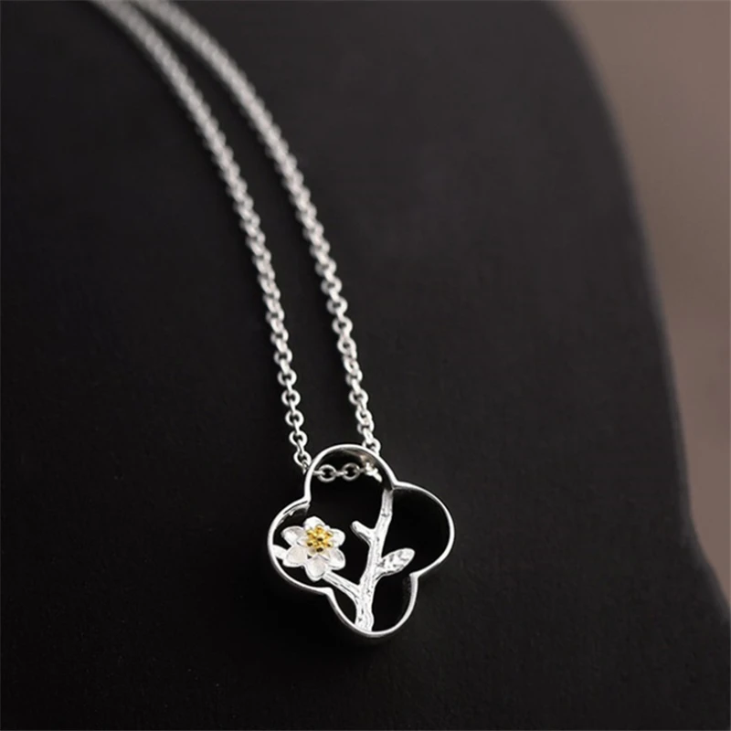 Женское Ожерелье в стиле бохо длинное ожерелье с цветком сливы этническом