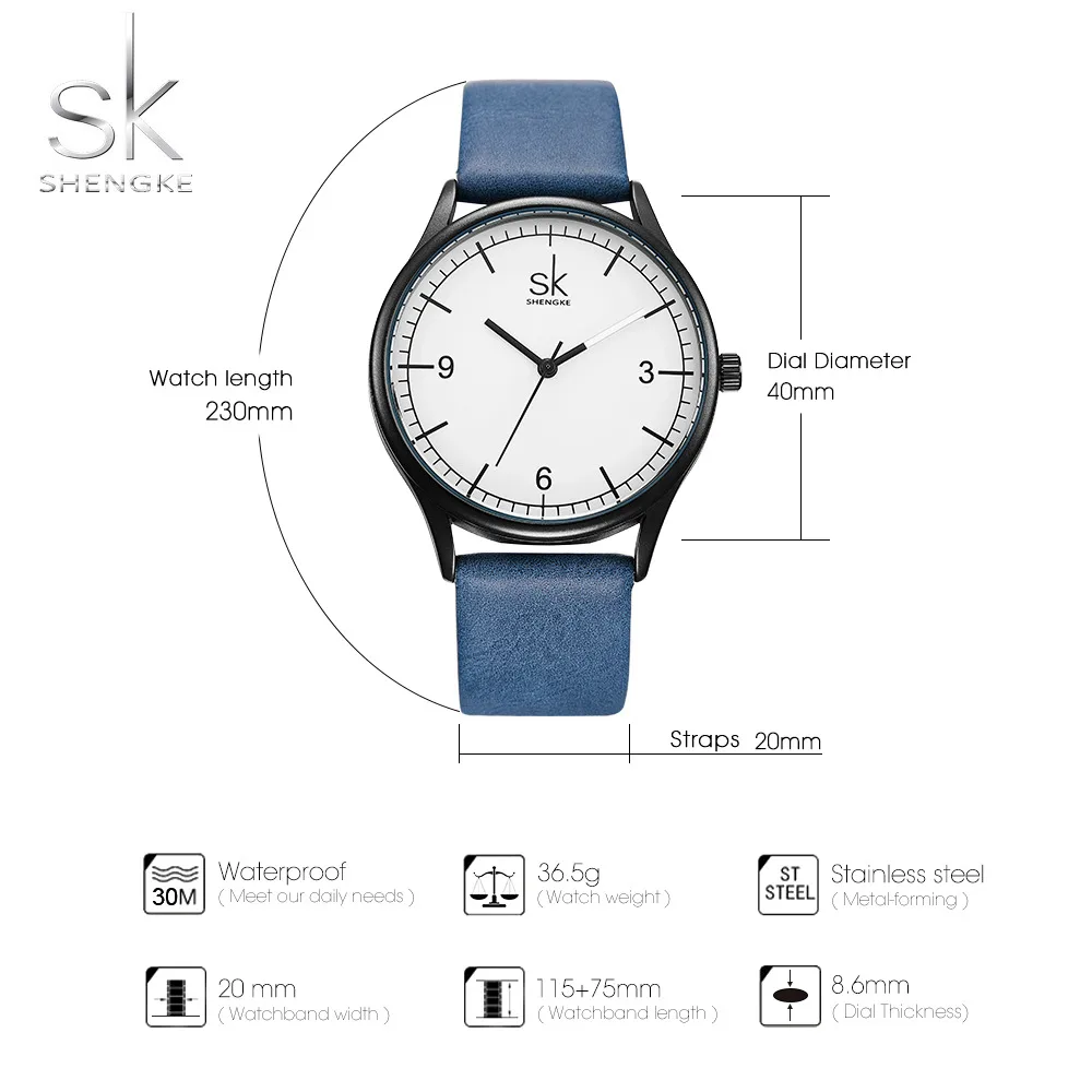 Часы наручные SK женские кварцевые брендовые элегантные модные повседневные в