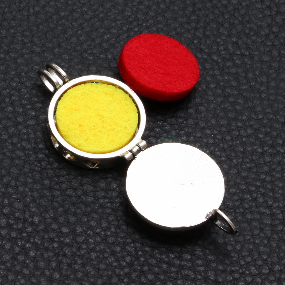 Аромат духов кулон Цепочки и ожерелья с пеной 25 мм Стекло Талисманы снег дом