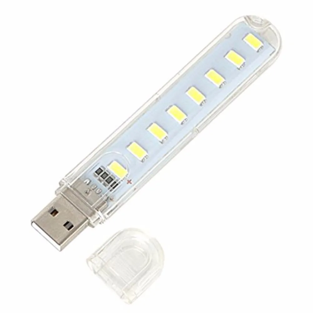 Новинка светодиодсветильник лампа с белым/теплым белым мини USB 3 светодиода 8