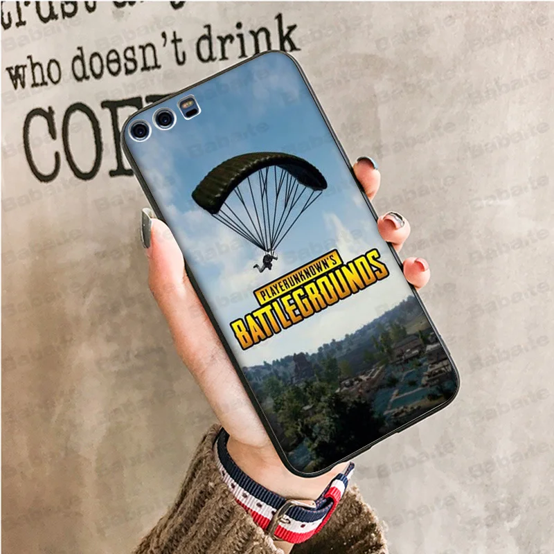 Чехол для телефона Babaite Hot Game PUBG Winner черный мягкий силиконовый чехол из ТПУ Haiwei P10