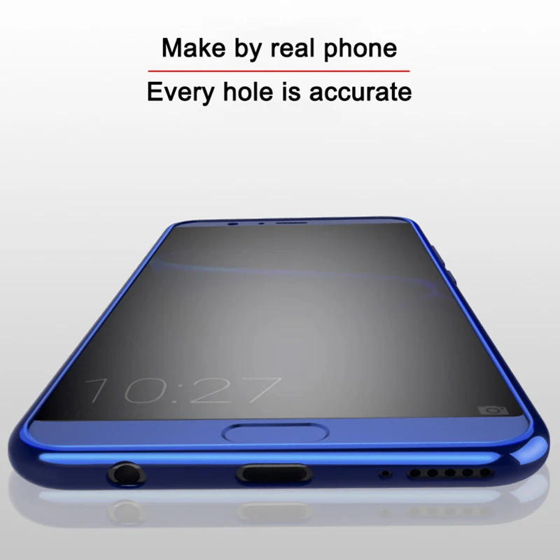 Роскошный чехол с покрытием для Honor V10 Мягкий Силиконовый противоударный