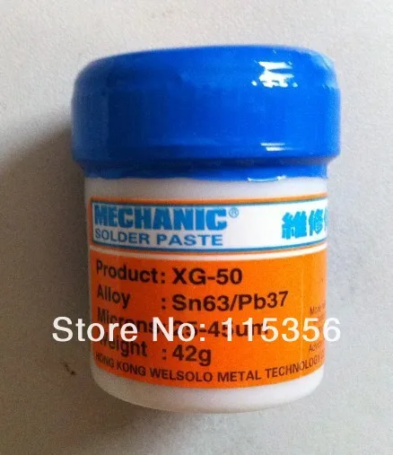 MECHANIC XG-50 42g жестяная паста паяние паяльная 63/37 25-45um Бесплатная доставка |
