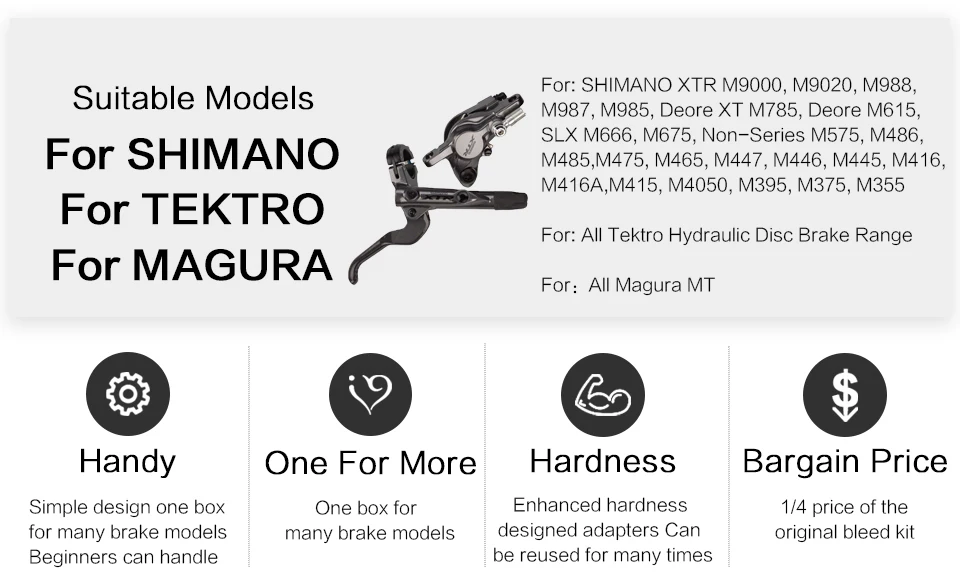 Гидравлический Тормозной набор инструментов для Shimano, Magura и Tektro минеральное масло гидравлический тормоз, V3.0, велосипедный набор инструментов