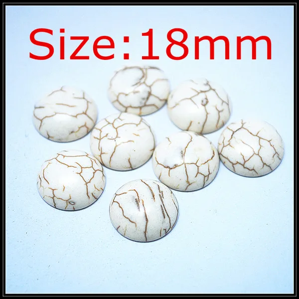 Белый бирюзовый камень кабошон драгоценный в форме монеты модные ювелирные