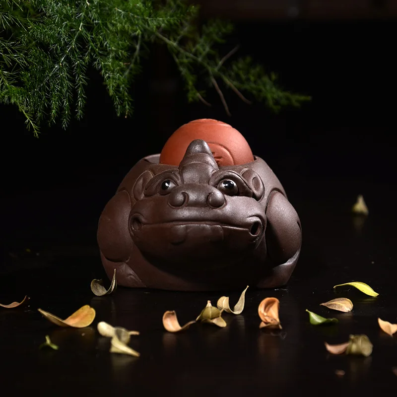 Солдатские золотые жабы Статуэтка украшение дома бутик чай Домашние животные