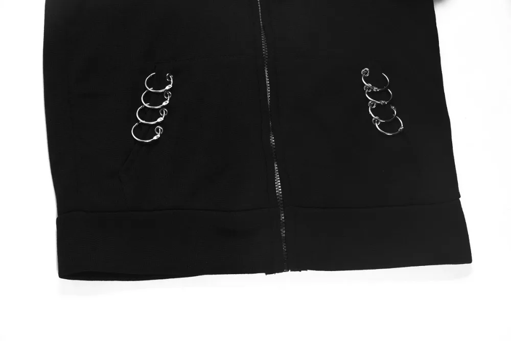 Женская толстовка с капюшоном черная Свободная Толстовка длинным рукавом на