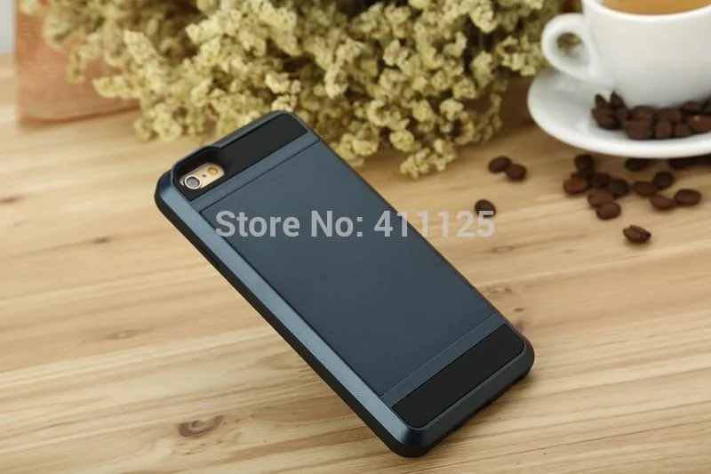 Гибридный тонкий армированный чехол-накладка на заднюю панель для iPhone 6 Plus / 5S 5C 5 4S