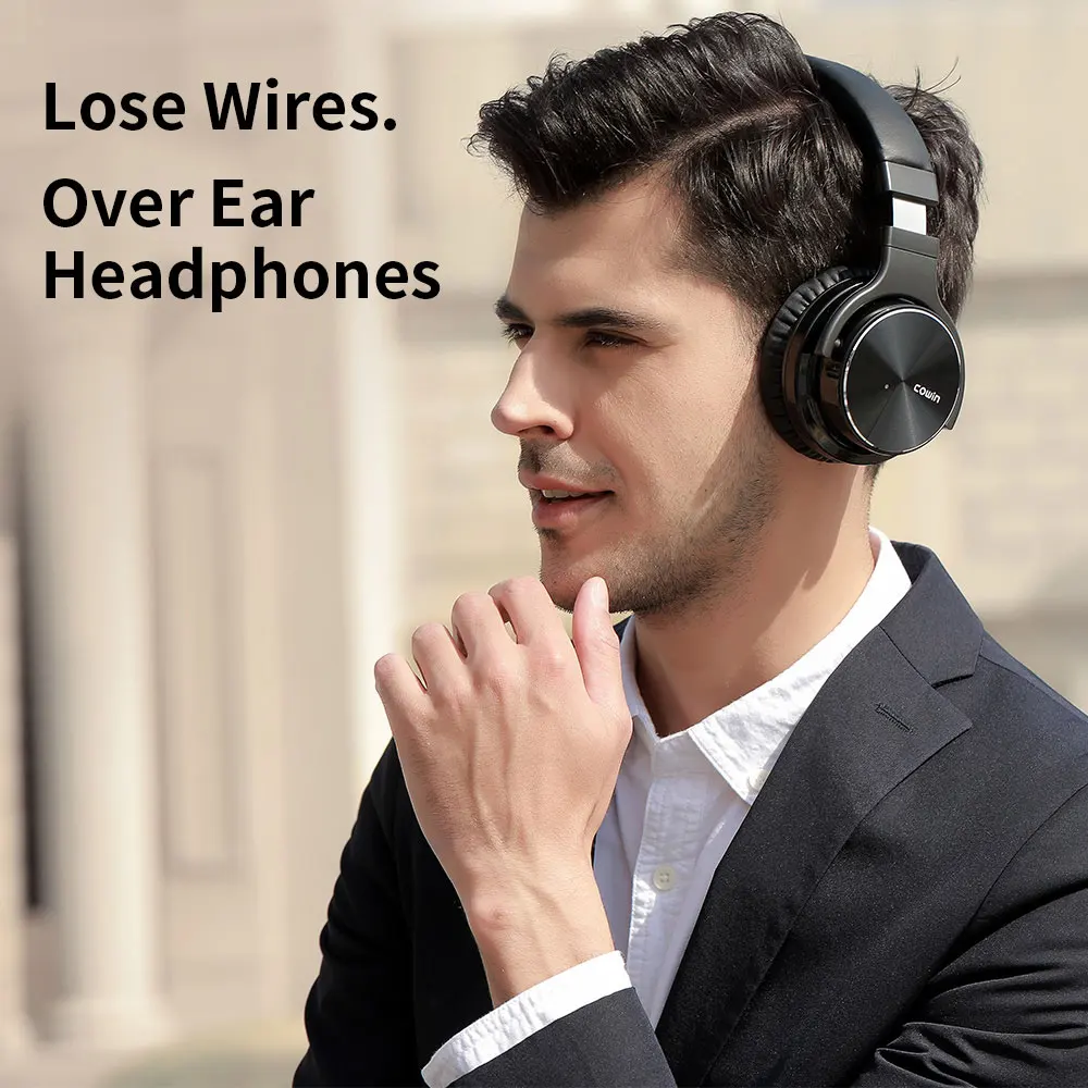 Cowin E7Pro, активные наушники с шумоподавлением, Bluetooth, беспроводные Накладные наушники, стерео гарнитура с микрофоном для телефона