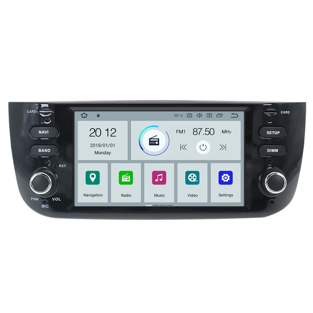 Автомобильный DVD плеер Aotsr Android 9 0 с GPS навигацией для Fiat Punto 2012 2018 Linea +
